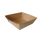 P012557 Χάρτινη βάση Kraft, 750ml, 13x13x5cm, δέχεται καπάκι P011814, ROIS Bros