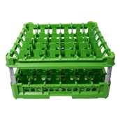 KIT-3-6X6 Μπασκέτα Πλυντηρίου 50x50cm, 36 χωρίσματα, για ποτήρια ύψους 120 έως 240mm, πράσινο