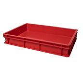 VAS010-3020 Κουτί ζύμης PEHD, 60x40x10cm, κόκκινο, Ιταλίας