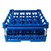 KIT-3-5X5 Μπασκέτα Πλυντηρίου 50x50cm, 25 χωρίσματα, για ποτήρια ύψους 120 έως 240mm, μπλε
