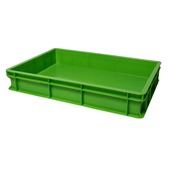 VAS010-6018 Κουτί ζύμης PEHD, 60x40x10cm, πράσινο, Ιταλίας