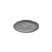 GRM-664/BK Πιατέλα Παρουσίασης μελαμίνης, φ21xΥ2.5cm, 310gr, μαύρο ματ πέτρα