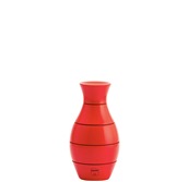 33735 Μύλος Μπαχαρικών (σειρά VASE), ξύλινος οξιάς, κόκκινος, ύψος 160mm, Bisetti Italy