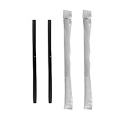 JU-BIO-BK/250 Πακέτο 250 Χάρτινα Καλαμάκια, μαύρα, 3 φύλλων, Jumbo, Ίσια, 230x7mm, 1/1 χαρτί