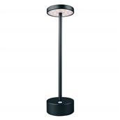 DRW-220B Επιτραπέζιο φωτιστικό LED,  Επαναφορτιζόμενο, 3.5W, 3000Κ, 200lm, Μαύρο, Darwin