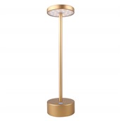 DRW-220G Επιτραπέζιο φωτιστικό LED,  Επαναφορτιζόμενο, 3.5W, 3000Κ, 200lm, Χρυσαφί, Darwin