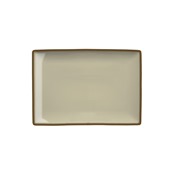 LOP76-RP-2716 Πιατέλα ορθογώνια πορσελάνης 27x16cm, Γκρίζο-Μπεζ με ρίγα, σειρά OPERA, LUKANDA