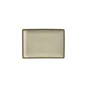 LOP76-RP-2110 Πιατέλα ορθογώνια πορσελάνης 21x10cm, Γκρίζο-Μπεζ με ρίγα, σειρά OPERA, LUKANDA