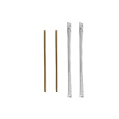 DS-BIO-KR/500 Πακέτο 500 Χάρτινα Καλαμάκια, Kraft, 3 φύλλων, 190x4mm, Espresso, Ίσια, 1/1 χαρτί