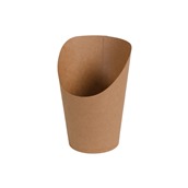 SCOOP-16oz Χάρτινη Συσκευασία Scoop Αραβικής πίτας, 16 Oz, φ6/7.5xΥ14cm, χρώμα Kraft