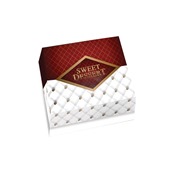 SWEET-DESSERT-10 Κουτί ζαχαροπλαστικής μεταλιζέ No 10, 22x22x8cm, τιμή ανά κιλό