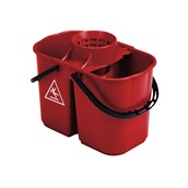 TTS.00005250 Κουβάς Διπλός, 6+8lt, με στίφτη, 44x28x33cm, κόκκινος, TTS Cleaning