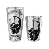 LUMIAN.0378 Shaker Leonardo Yokai Boston Tin 28oz/17.5cm & Half Tin 18oz/12.5cm, INOX 18/10, μαυρο, Lumian