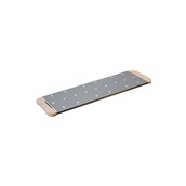 GSW-09 Σανίδα Σερβιρίσματος & πλάκα κοπής, INOX με ξύλονη λαβή, 40.5x12cm, Regina
