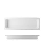 GAS9025 Δοχείο γαστρονομίας πορσελάνης, GN2/4 (53x16cm)-6.5cm, λευκό, G.BENEDIKT