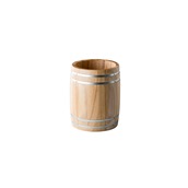 22594 Βαρελάκι ξύλινο ψιλό, φ11.5xΥ13.8cm,, Style Point