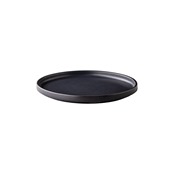 QU35110 Πιάτο πορσελάνης με κάθετο rim, φ25.4xΥ3cm, μαύρο, Σειρά Shapes, Q AUTHENTIC