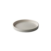QR17061 Πιάτο πορσελάνης αναστρέψιμο με κάθετο rim, φ22cm, Σειρά Bristol, λευκό, Q AUTHENTIC