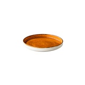 QU94055 Πιάτο πορσελάνης με κάθετο rim, φ20.5cm, Σειρά Jersey, πορτοκαλί, Q AUTHENTIC