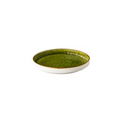QU92055 Πιάτο πορσελάνης με κάθετο rim, φ20.5cm, Σειρά Jersey, πράσινο, Q AUTHENTIC