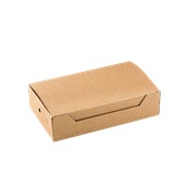 P005301 Χάρτινη συσκευασία Easy-Open Kraft, για Club, 22x13x5.5cm, μιας χρήσης, ROIS Bros