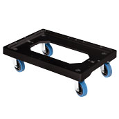 G170147 Καρότσι για τα δοχεία 60x40cm με 4 αθόρυβους τροχούς, έως 255kg, μαύρο, Gilac