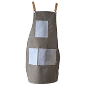 RH-MR Ποδιά Καφέ, 67x69cm, 85% βαμβάκι/15% polyester, με 3 τσέπες & τιράντες, Dafne Design