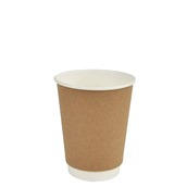 EM-DW-8OZ/KR Ποτήρι Ζεστών και Κρύων Χάρτινο, διπλού τοιχώματος, Kraft, 8oz