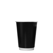 EM-DW-8OZ/BK Ποτήρι Ζεστών και Κρύων Χάρτινο, διπλού τοιχώματος, Μαύρο, 8oz