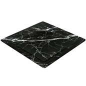 GRM-319/BK-MB Πιατέλα Buffet Παρουσίασης μελαμίνης, 45x45xΥ3.5cm, 1250gr, μαύρο μάρμαρο
