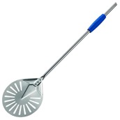 I-23F/120 Φτυάρι Πίτσας διάτρητο φ23cm INOX, με κοντάρι 1.2m, GIMETAL