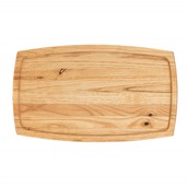 KAS-020303 Ξύλινο πλατό οβάλ, με λούκι,, ξύλο Καστανιάς, 38x22cm