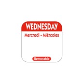 NCCO.R103 Ρολό 1000 ετικέτες HACCP, Wednesday, 2.5x2.5cm, κόκκινη, NCCO