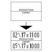 NCCO.LG2R-REM-PRD/EXP Ρολό 1200 ετικέτες HACCP, για ετικετογράφο διπλών γραμμών, 1.6x2.6cm, PRODUCTION/EXPIRY, NCCO