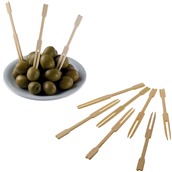B2 Πακέτο 1000 Πηρούνια/Sticks «Lux», 9cm, Ξύλινο, Μίας χρήσης, Leone