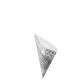 H6600 Κώνος σερβιρίσματος χάρτινος Στεγανός, χωρητικότητας 100gr, 17x24cm, 70gr/m2, σχέδιο εφημερίδας, Leone