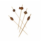 S2001 Πακέτο 100 Sticks 12cm Bamboo, Σχέδιο MAORI, Leone