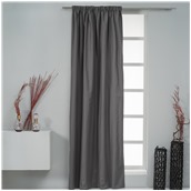 AI-IR-10720 Κουρτίνα Blackout 100% 140x270cm, 300gsm, σκούρο γκρι, με τρέσα, Artisti Italiani