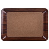 COR750480MD Δίσκος laminated σερβιρίσματος με φελλό, βαθύς, 75x68cm, χρώμα ξύλου