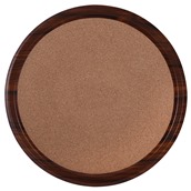 COR405MD Δίσκος laminated σερβιρίσματος με φελλό, στρογγυλός φ40.5cm, χρώμα ξύλου