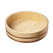 NISHAN3 Ξύλινο δοχείο HANGIRI, φ36xΥ9.2cm, από κυπαρίσσι Sawara, made in Japan