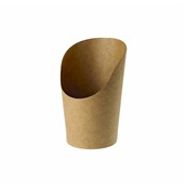 H0757 Χάρτινη Συσκευασία Scoop πατάτας, 180ml, φ6/6.3xΥ12cm, χρώμα Kraft, Leone