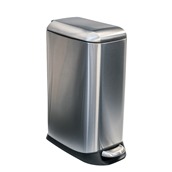 ES/01-9137 Καδος Απορριματων 20lt slim, 23.2x41.5xΥ55.3cm, INOX ματ, με pedal, ESTIA