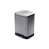 ES/02-0202 Κάδος πεντάλ, 6lt, 21x23xΥ32cm, Soft Close, INOX ματ, μεταλλικός, ESTIA