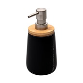 ES/02-4590 Αντλία σαπουνιού Bamboo/Πορσελάνη μαύρη, φ8xΥ17.5cm, ESTIA