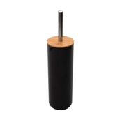 ES/02-3890 Πιγκάλ πλαστικό μαύρο, με καπάκι από ξύλο bamboo, φ9xΥ26cm, ESTIA