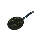 OP106MIN/25T Τηγάνι Pancake Χυτού Αλουμινίου, αντικολλητικό teflon, induction, φ25xΥ2.5cm (6.5mm), RISOLI