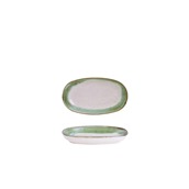 201-0096 Δίσκος ορθογώνιος πορσελάνης, 15cm, σειρά Candem, πράσινο οργανικό, COK/Alar