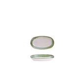 201-0095 Δίσκος ορθογώνιος πορσελάνης, 12cm, σειρά Candem, πράσινο οργανικό, COK/Alar