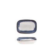 201-0089 Μπωλ ορθογώνιο πορσελάνης, 17cm, σειρά Candem, μπλε οργανικό, COK/Alar